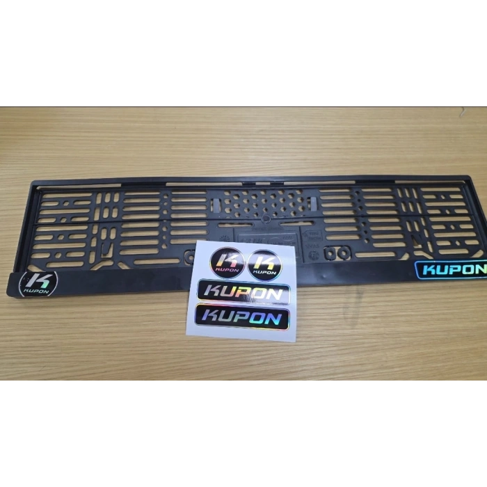 Siyah Plakalık universal klipsli (2 adet) Kupon Etiket set (2 set)