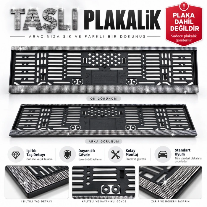 TAŞLI Plakalık universal klipsli (2 adet)