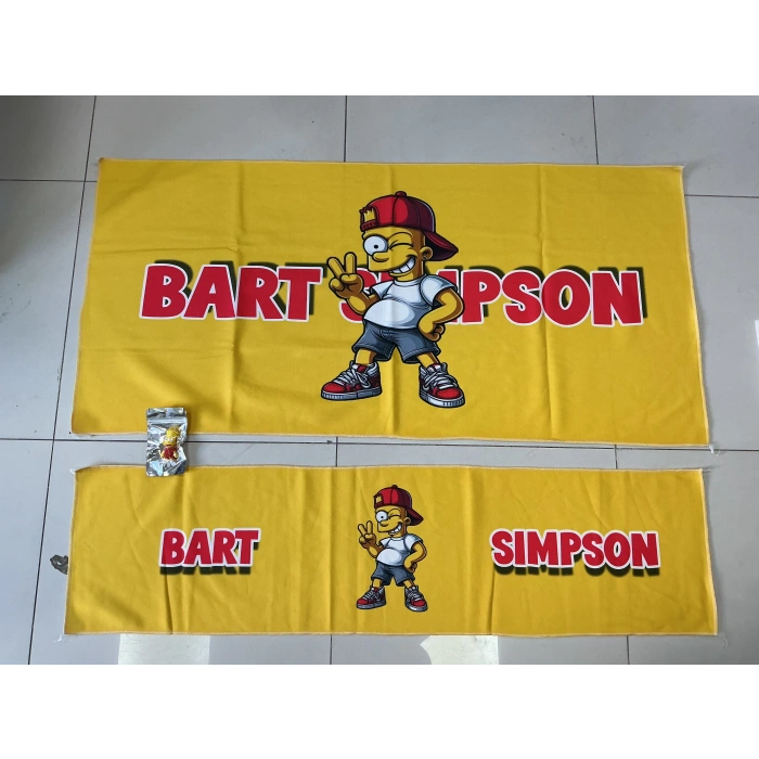 SİMPSON SIRT HAVLUSU SETİ ÖN VE ARKA (DİKİZ AYNA SÜSÜ HEDİYE)