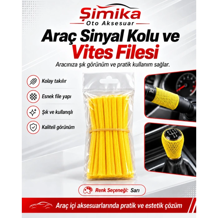 Vites ve Sinyal Filesi Sarı 10 adet