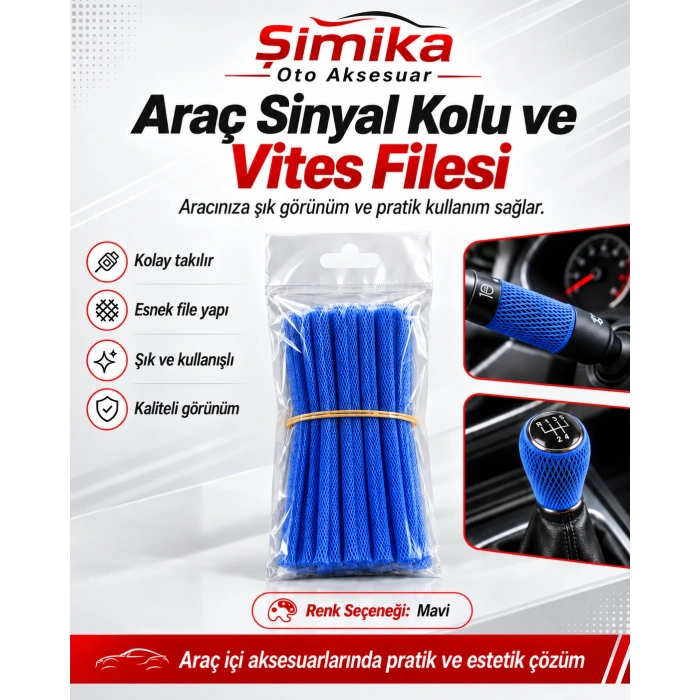 Vites ve Sinyal Filesi mavi 10 adet