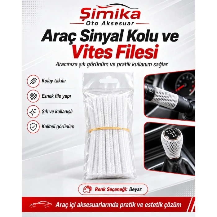 Vites ve Sinyal Filesi Beyaz 10 adet