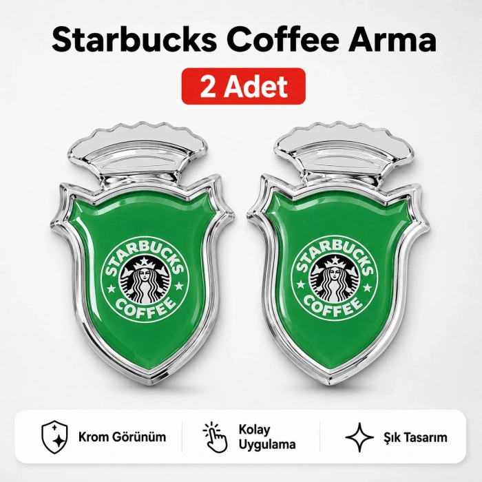 STARFUCKS Chia Arma Krom Oto Amblem – 5 × 3,5 cm