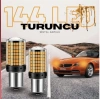 144 LED Turuncu Oto Sinyal Ampulü – Güçlü Işık, 12V BA15S 1156