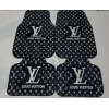 LV SİYAH DEKOR OTO HALI PASPAS ÜNİVERSAL HER ARACA UYUMLU(KUMAŞ ANAHTARLIK HEDIYELI)