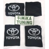 TOYOTA SİYAH OTO PENYE LİKRALI SERVİS KILIFI ÖN ARKA KILIF 4 PARÇA(ARKA 2 PARCA LOGOLU) ESNEK LİKRALI HER ARACA UYGUN YIKANABİLİR KILIF