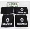 Renault Siyah Oto Servis Kılıfı 1.kalite Penye kumaş Ön Arka takım 4 parça (Arka logolu) yikanabilir esnek likrali