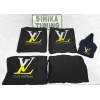 LV SİYAH OTOMOBİL SERVİS KILIFI ÖN VE ARKA 4PARÇA TAKIM POLAR VİTES TOPUZU KILIFI HEDİYELİ
