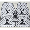 LV XL BEYAZ - SİYAH DEKOR OTO HALI PASPAS 4 PARÇA ÖN ARKA TAKIM VE VİTES POLARI(KUMAŞ ANAHTARLIK HEDİYELİ)