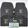 LV XL SİYAH DEKOR OTO HALI PASPAS 4 PARÇA ÖN ARKA TAKIM VE VİTES TOPUZU KILIFI (KUMAŞ ANAHTARLIK HEDİYELİ) ARAÇ VİTES POLARI