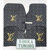 LV XL SİYAH DEKOR OTO HALI PASPAS 4 PARÇA ÖN ARKA TAKIM VE VİTES TOPUZU KILIFI (KUMAŞ ANAHTARLIK HEDİYELİ) ARAÇ VİTES POLARI