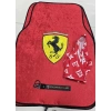 FERRARİ DEKOR OTOMOBİL HALI PASPAS ÖN ARKA TAKIM 4 PARÇA VE KUPON VİTES POLARI HEDİYELİ