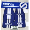 SPARCO MAVİ KAYMAZ TABAN DEKORATİF OTO HALI PASPAS VE TORPİDO HAVLUSU GÖĞÜS HALISI ÜNİVERSAL(ANAHTARLIK HEDİYELİ)