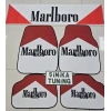 MARLBORO DEKOR KAYMAZ TABAN DEKORATİF OTO HALI PASPAS VE TORPİDO HAVLUSU GÖĞÜS HALISI (ANAHTARLIK HEDİYELİ)