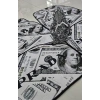 DOLAR BASKILI KAYMAZ TABAN DEKORATİF OTO HALI PASPAS VE VİTES POLARI 1.KALİTE YIKANABİLİR