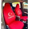 AYYILDIZ KIRMIZI AYYILDIZ SERVİS KILIFI ÖN VE ARKA 4PARÇA TAKIM 1.KALİTE LİKRALİ PENYE YIKANABİLİR