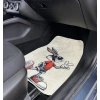 BUGS BUNNY DESENLİ KAYMAZ TABAN DEKORATİF OTO HALI PASPAS ÜNİVERSAL YIKANABİLİR HER ARACA UYUMLU (KANCALI KUMAŞ ANAHTARLIK HEDİYELİ)