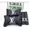 LV SİYAH OTO SERVİS KILIFI ÖN VE ARKA 4PARÇA TAKIM 1.KALİTE VE DERİ YASTIK VE KEMER KILIFI KONFOR BAŞLIK SETİ