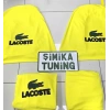 LACOSTE SARI OTOMOBİL SERVİS KILIFI ÖN VE ARKA 4PARÇA TAKIM 1.KALİTE LİKRALİ PENYE YIKANABİLİR HER ARACA UYUMLU