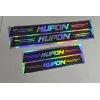 KUPON Araç Kapı Eşiği Sticker 4 Parça Set – Hologram Karbon Desen 2 Ön 2 Arka – 50 cm / 35 cm