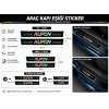 KUPON Araç Kapı Eşiği Sticker 4 Parça Set – Hologram Karbon Desen 2 Ön 2 Arka – 50 cm / 35 cm