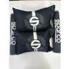 SİYAH SPARCO İKİLİ YASTIK VE KEMER KILIFI SETİ