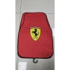 FERRARİ DESEN KAYMAZ TABAN DEKORATİF OTO HALI PASPAS ÜNİVERSAL YIKANABİLİR HER ARACA UYUMLU