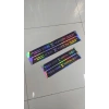 LOUIS XL Araç Kapı Eşiği Sticker 4 Parça Set – Hologram Karbon Desen 2 Ön 2 Arka – 50 cm / 35 cm