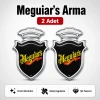 MEGULARS Chia Arma Krom Oto Amblem – 5 × 3,5 cm