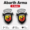 ABARTH Chia Arma Krom Oto Amblem – 5 × 3,5 cm