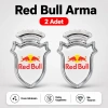 REDBULL Chia Arma Krom Oto Amblem – 5 × 3,5 cm