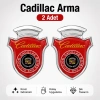 Cadillac Chia Arma Krom Oto Amblem – 5 × 3,5 cm