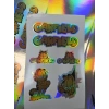 GARFIELD HOLOGRAM 10X15 CM KALİTELİ BASKI STICKER 10 adet ETIKET