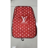 LV KIRMIZI BEYAZ DESENLİ DESEN KAYMAZ TABAN DEKORATİF OTO HALI PASPAS ÜNİVERSAL YIKANABİLİR HER ARACA UYUMLU