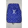 LV MAVİ DESEN KAYMAZ TABAN DEKORATİF OTO HALI PASPAS ÜNİVERSAL YIKANABİLİR HER ARACA UYUMLU
