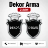 DEKOR Chia Arma Krom Oto Amblem – 5 × 3,5 cm