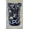 SİYAH LV DESENLİ KUPON SÜPER SET DÖRTLÜ SERVİS KILIFI + İKİLİ YASTIK VE KEMER KILIFI +VİTES POLARI