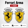 FERRARI Chia Arma Krom Oto Amblem – 5 × 3,5 cm
