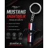 Mustang Metal Anahtarlık – Üç Renkli At Logolu Premium Tasarım