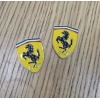 Ferrari Sarı Metal Logo Arması – 2’li Premium Oto Aksesuar