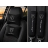 PEUGEOT PEJO SIYAH İKİLİ YASTIK VE KEMER KILIFI SETİ