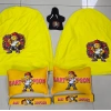 SARI SİMPSON SÜPER SET DÖRTLÜ SERVİS KILIFI + İKİLİ YASTIK VE KEMER KILIFI +VİTES POLARI