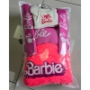 BARBİE PEMBE SÜPER SET DÖRTLÜ SERVİS KILIFI + İKİLİ YASTIK VE KEMER KILIFI +VİTES POLARI