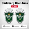 Carlsberg Chia Arma Krom Oto Amblem – 5 × 3,5 cm