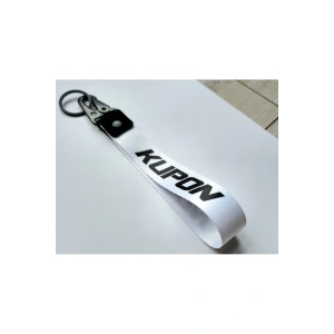 Kupon beyaz kumaş anahtarlık 19 cm Kaliteli baskı