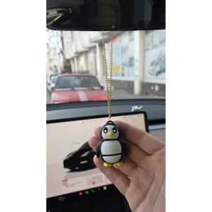 PENGUEN OTO DİKİZ AYNASI SÜSÜ ZİNCİRLİ