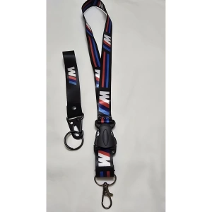 3M BMW Boyun Askı İpi ve Kancalı Kumaş Anahtarlık, Otomobil Ayna İp ve Anahtarlık