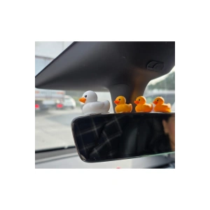 Sevimli Ördek Anne ve 3 yavrusu Dikiz aynası aksesuar, araç içi torpido dekorasyon