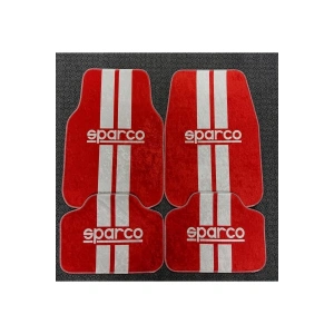 SPARCO KIRMIZI DEKOR OTO HALI PASPAS ÜNİVERSAL HER ARACA UYUMLU(KUMAŞ ANAHTARLIK HEDİYELİ)
