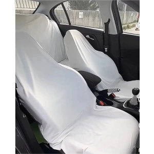 UNİVERSAL HER ARACA UYUMLU BEYAZ KALIN SERVİS KILIFI ÖN VE ARKA TAKIM